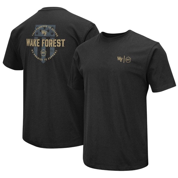 コロシアム メンズ トップス Tシャツ Men's Colosseum Black Wake Forest Demon Deacons OHT Military Appreciation T-Shirt Black ブラック