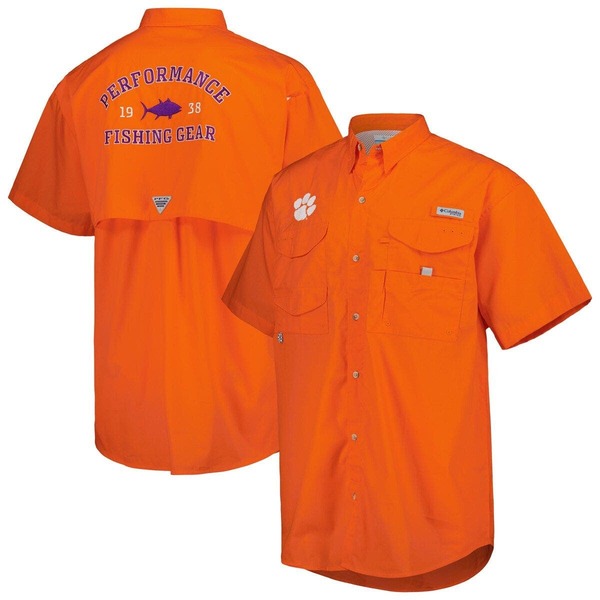 コロンビア メンズ トップス プルオーバー Men\u0027s Columbia Orange Clemson Tigers Bonehead Button-Up Shirt Orange オレンジ色