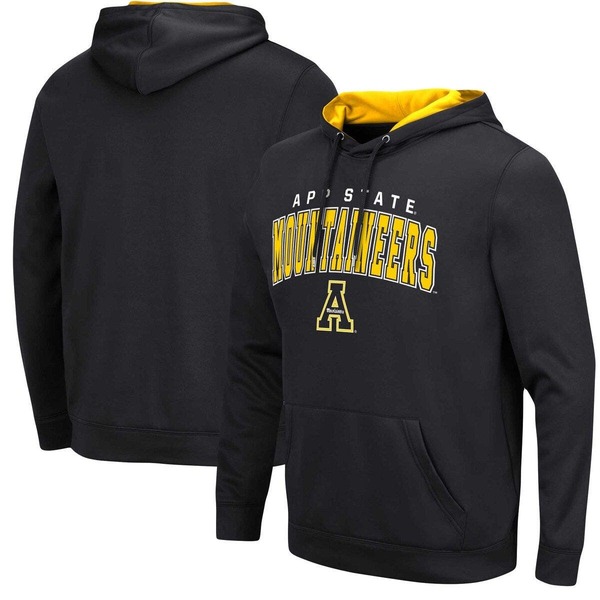 コロシアム メンズ トップス Tシャツ パーカー Men's Colosseum Black Appalachian State Mountaineers ResistancePullover Hoodie Black ブラック|ReVida 店