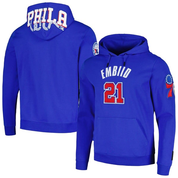労働者階級標準尺度 メンズ アウター パーカー・スウェット Men\u0027s Pro Standard Joel Embiid Royal Philadelphia 76ers Player Pullover Hoodie Royal