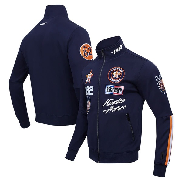 プロスタンダード メンズ アウター ジャケット・ブルゾン Men's Pro Standard Navy Houston Astros Fast Lane Full-Zip Track Jacket Navy ネイビー｜ReVida 店