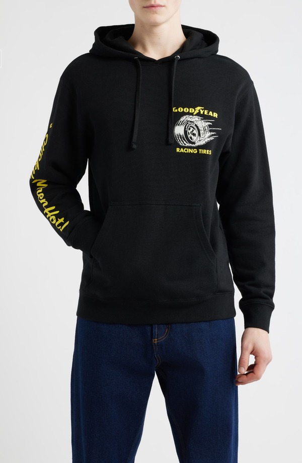 ブリクス英トン メンズ アウター パーカー・スウェット グラフィック Brixton x Goodyear Cheater Slick Graphic Hoodie Black 黒いこと