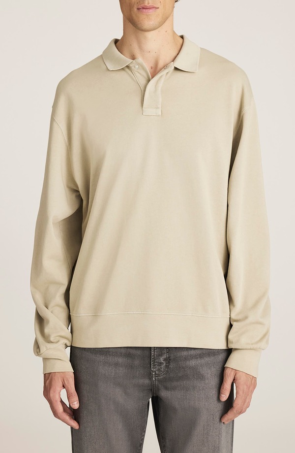 マーヴィ デニム メンズ アウター パーカー・スウェット スポーツシャツ 綿織物 Mavi Jeans Abbey Stone Cotton Polo Sweatshirt Abbey Stone 石ころ パーカー-メンズファッション-トップス