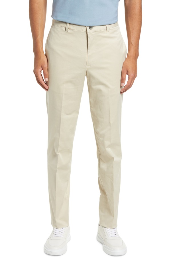 頭を覆う物 メンズ ボトムス 心地よいズボン下 綿織物 Berle Charleston Flat Front Stretch Cotton Khakistone 石ころ