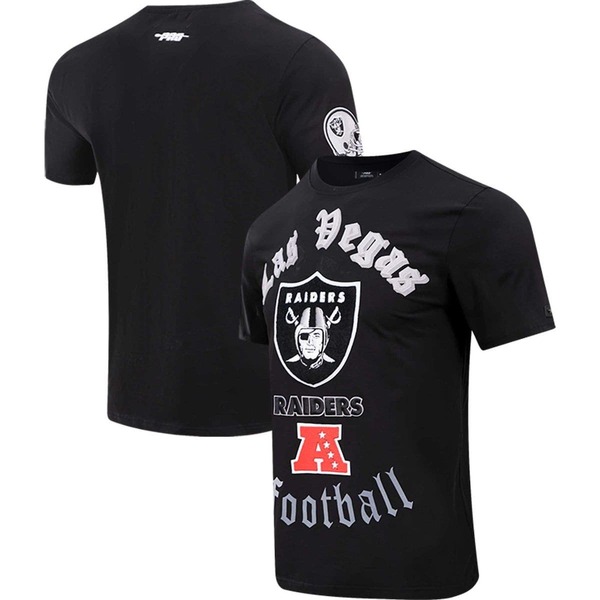 プロスタンダード メンズ トップス Tシャツ Men's Pro Standard Black Las Vegas Raiders Old English T-Shirt Black ブラック|ReVida 店
