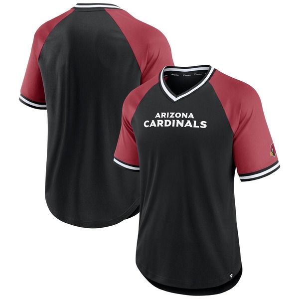 ファナティクス メンズ トップス プルオーバー Vのど首 Men\u0027s Fanatics Branded Black/Cardinal Arizona Cardinalsecond Wind Raglan V-Neck T-Shirt Black 黒いこと