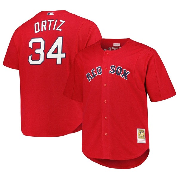 ミッチェル\u0026ネス メンズ トップス プルオーバー トール プルオーバー Men\u0027s Mitchell \u0026 Ness David Ortiz Red Boston Red Sox Big \u0026 Tall Cooperstown Collection Batting Practice Replica Jersey Red 赤いこと