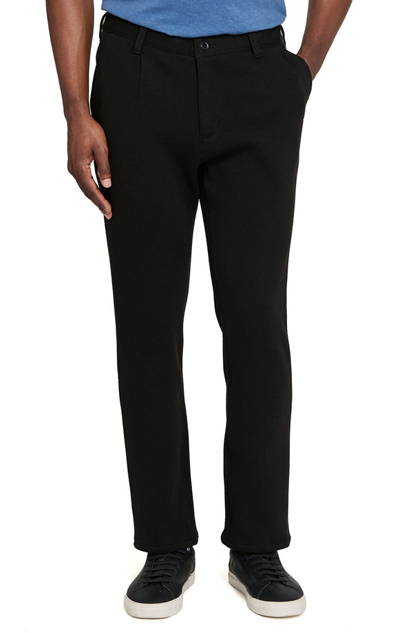 ダブリューアールケー メンズ ボトムス カジュアルパンツ ストレート コットン W.R.K Cotton Blend Slim Straight Leg Pants Black ブラック｜ReVida 店
