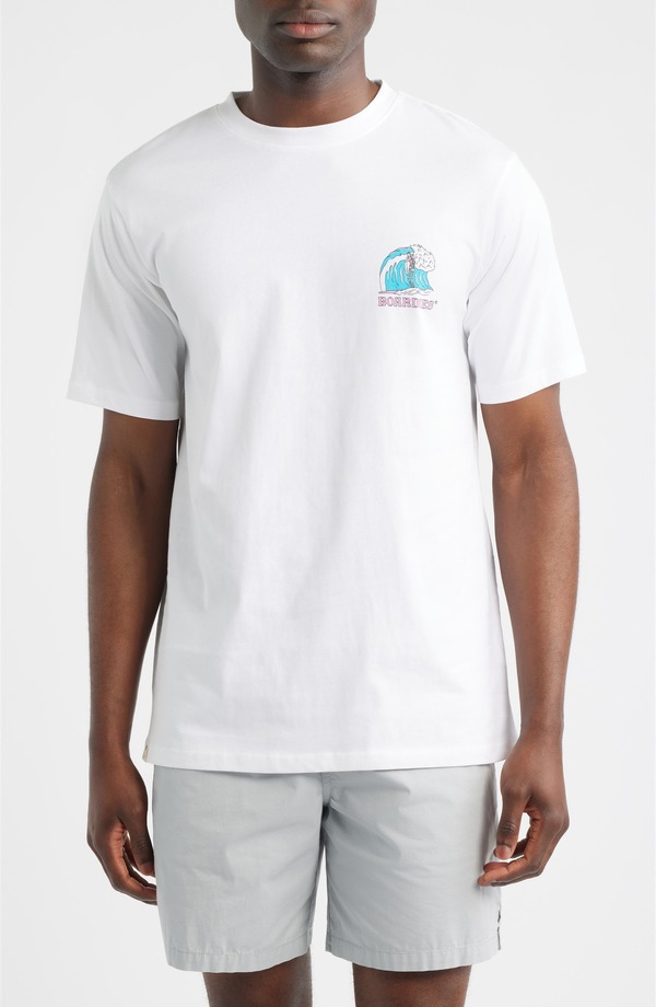 ボーディーズ メンズ トップス プルオーバー グラフィック Boardies Romancing the Wave Graphic T-Shirt White 白いこと