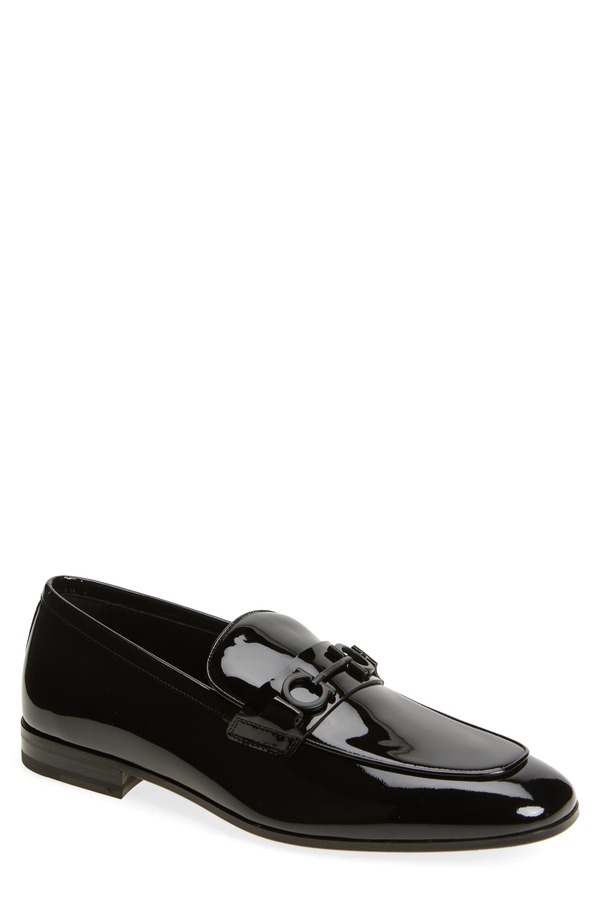 フェラガモ メンズ シューズ スリッポン・ローファー FERRAGAMO Balty Patent Loafer Nero｜ReVida 店