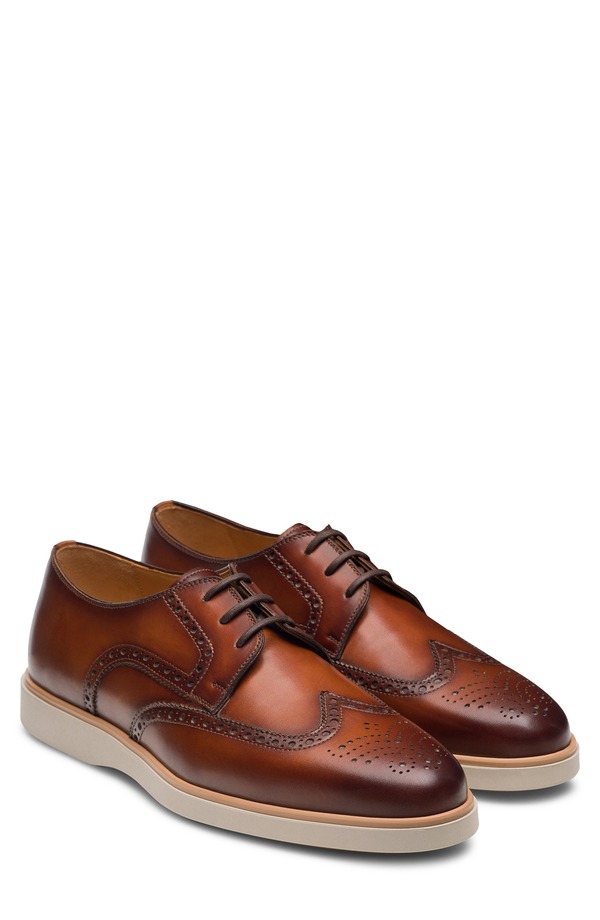 マグナーニ メンズ シューズ ウィングチップ 力くらべ Magnanni Leonel II Wingtip Derby Cognac