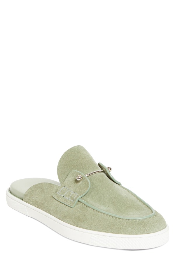 クリスチャン・ルブタン メンズ シューズ スリッポン・ローファー Christian Louboutin Chanme Pierced Loafer Mule Haiiro