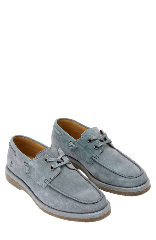 ジョンバルベイトス メンズ シューズ スリッポン・ローファー John Varvatos Varick Deck Shoe Oiled Blue 青色