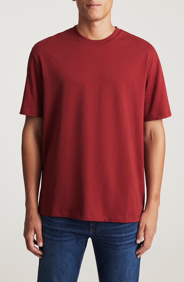 マーヴィ デニム メンズ トップス ティーシャツ 労働者の一団のど首 綿織物 Mavi Jeans Cotton Crewneck T-Shirt Winery Tシャツ・カットソー-メンズファッション