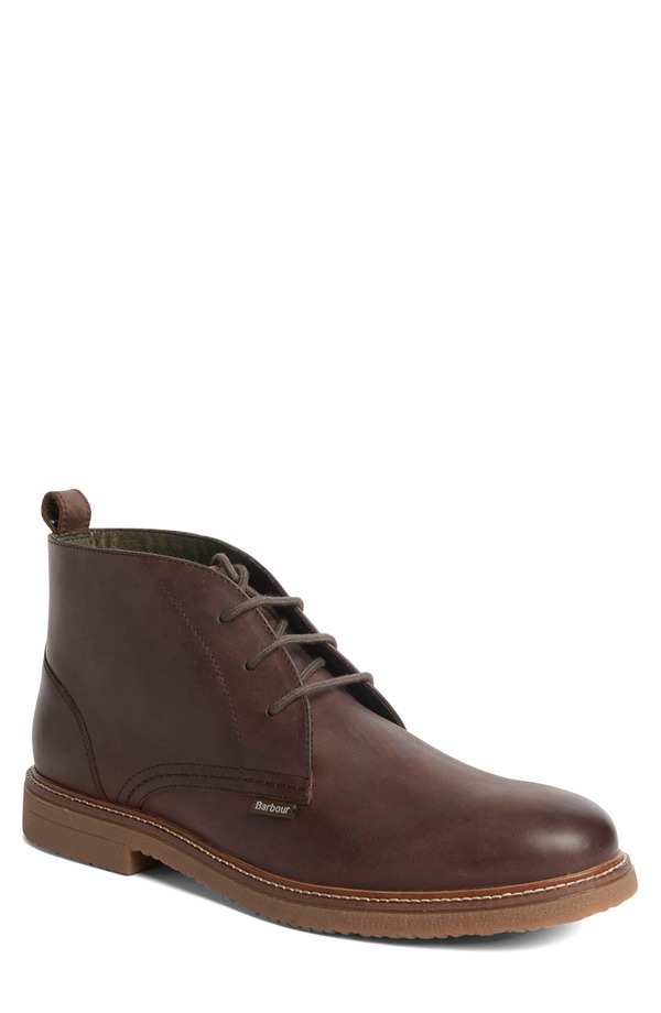 バブアー メンズ シューズ ブーツ・レインブーツ Barbour Kirkstone Desert Boot Dark Brown 赤銅色