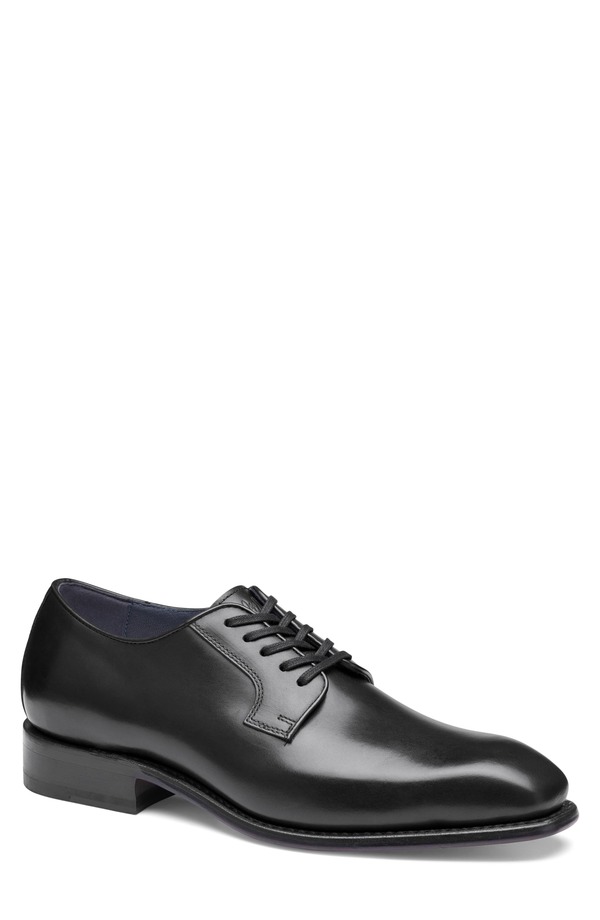 ジョンストンアンドマーフィー メンズ シューズ ダービー Johnston & Murphy Ashton Plain Toe Derby Black Full Grain ブラック｜ReVida 店