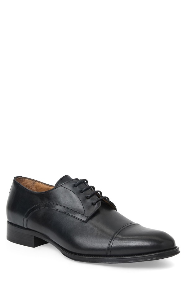 ブルーノマグリ メンズ シューズ 力くらべ 旗がしら Bruno Magli Borgo Cap Toe Derby Black Calf 黒いこと