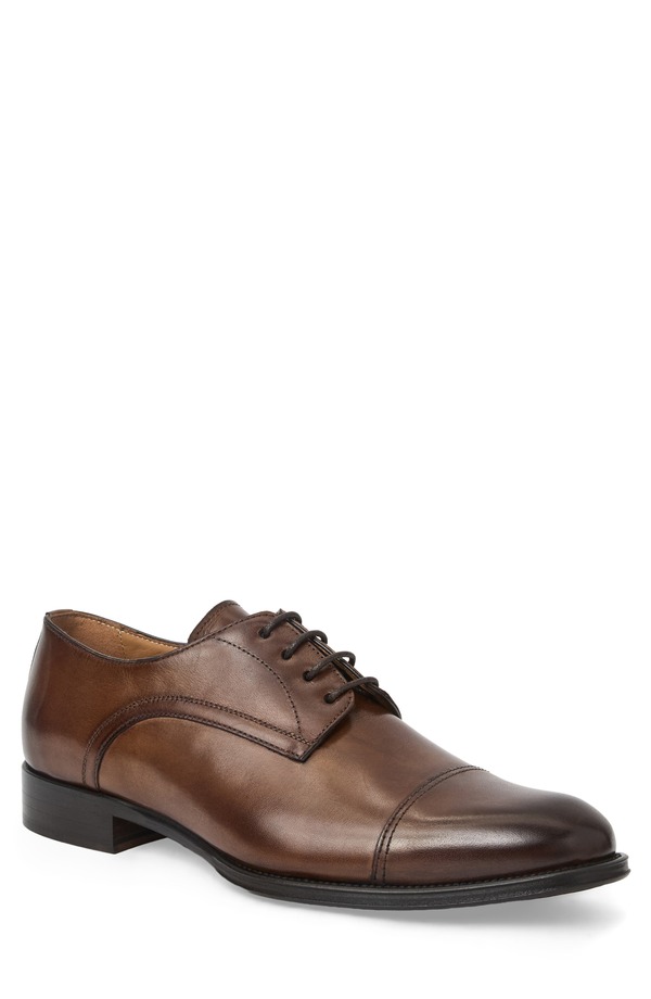 ブルーノマグリ メンズ シューズ 力くらべ 旗がしら Bruno Magli Borgo Cap Toe Derby Brown Calf 赤銅色