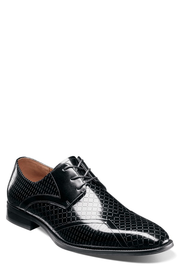 ステイシーアダムス メンズ シューズ ダービー キャップ Stacy Adams Hobson Cap Toe Derby Black ブラック｜ReVida 店