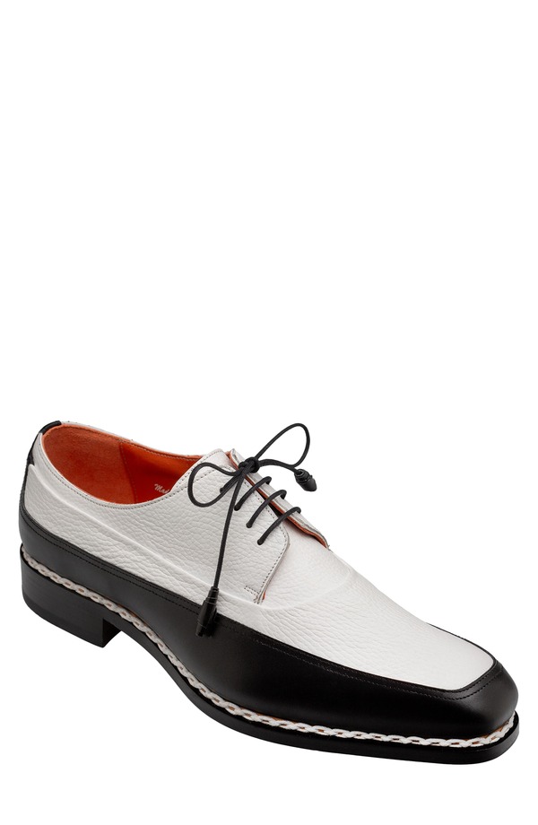 メズラン メンズ シューズ 力くらべ Mezlan Muro Derby Black/ White 白いこと