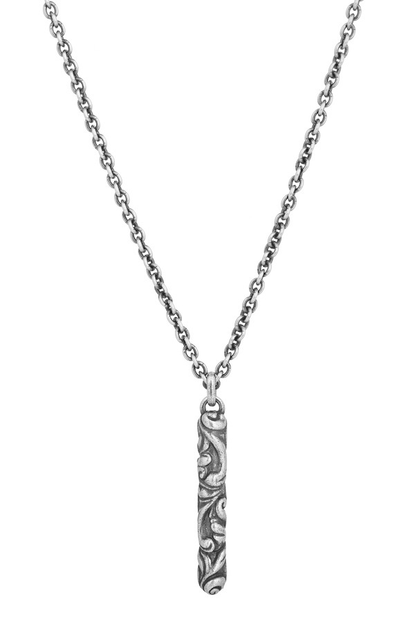 ジョンバルベイトス メンズ 佩び物 首飾り・チョー鉄道車両 スピード競技 John Varvatos Men\u0027s Gothic Pendant Necklace Silver しろがね色