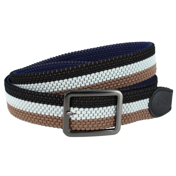 トラファルガー メンズ 付属品 胴締め Trafalgar Matias Blue and Kahki Stripe Reversible Braided Casual Golf Belt Blue And Khaki Stripes 青み