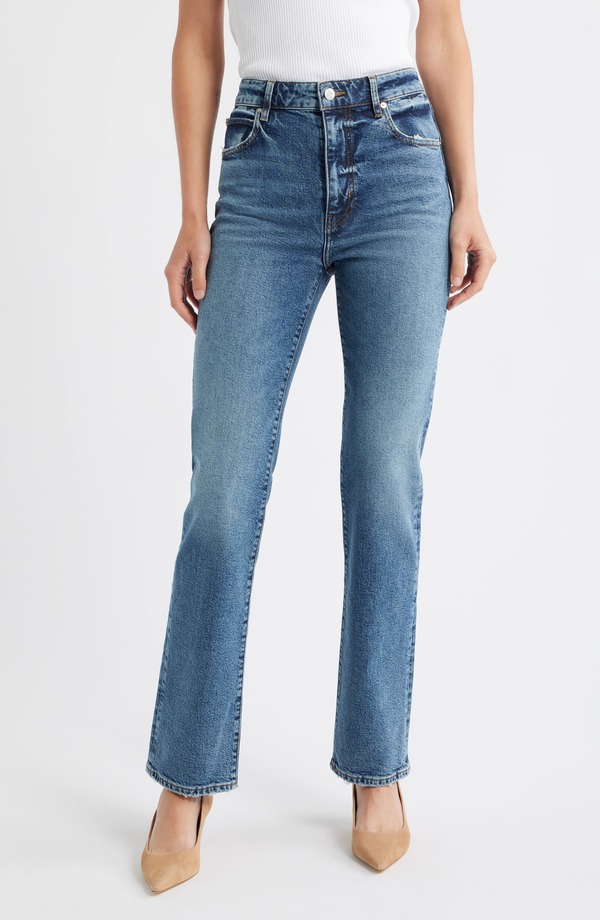 フレーム レディース ボトムス デニムパンツ ストレート ハイウエスト ジーンズ FRAME The Ruler High Waistraight Leg Jeans Halo