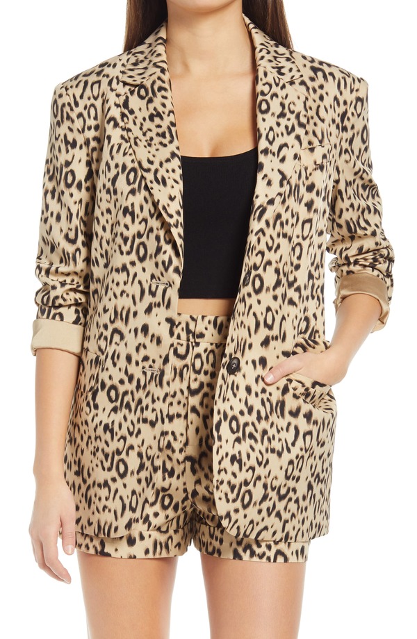 エンドレスローズ レディース アウター ジャケット・ブルゾン アニマル柄 プリント ブレザー Endless Rose Animal Print Blazer Beige Multi ベージュ