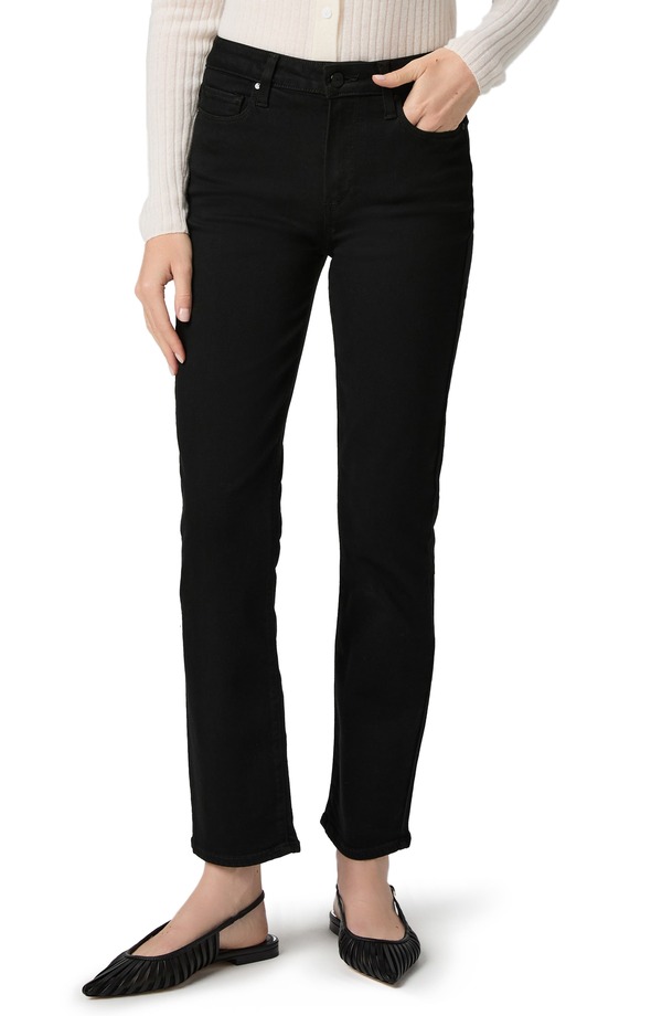 ペイジ レディース ボトムス デニムパンツ ストレート ハイウエスト アンクル ジーンズ PAIGE Cindy High Waist Ankle Straight Leg Jeans Black Shadow ブラック