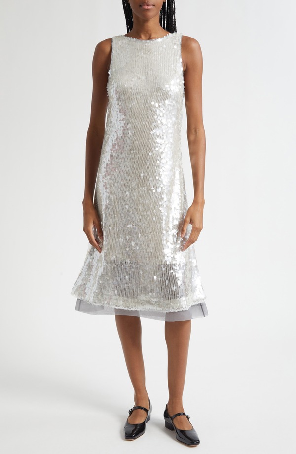 スリーワンフィリップリム レディース トップス ワンピースパンコール 3.1 Phillip Lim Sequin Tank Dress Fog