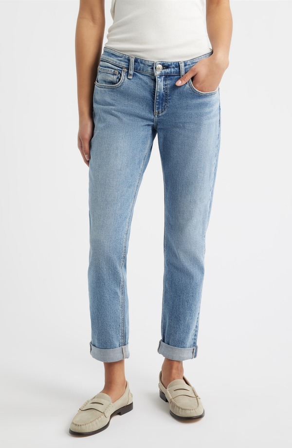 ラグアンドボーン レディース ボトムス デニムパンツ ローライズ ジーンズ rag \u0026 bone Dre Low Rise Slim Boyfriend Jeans Redwood
