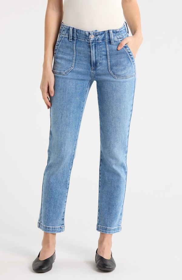 ページ レディース ボトムス ジーンズズボン下 引っ切り無い アンクル デニム PAIGE Mayslie Ankle Straight Leg Jeans Fontessa