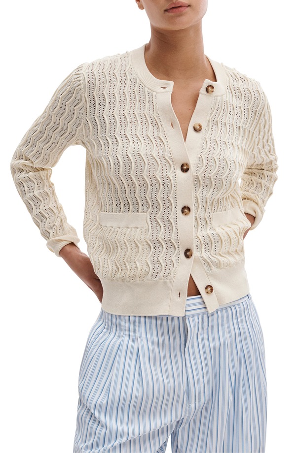 ラグアンドボーン レディース アウター パーカー・スウェット カーディガン ニット rag & bone Leslie Knit Cardigan Ivory アイボリー
