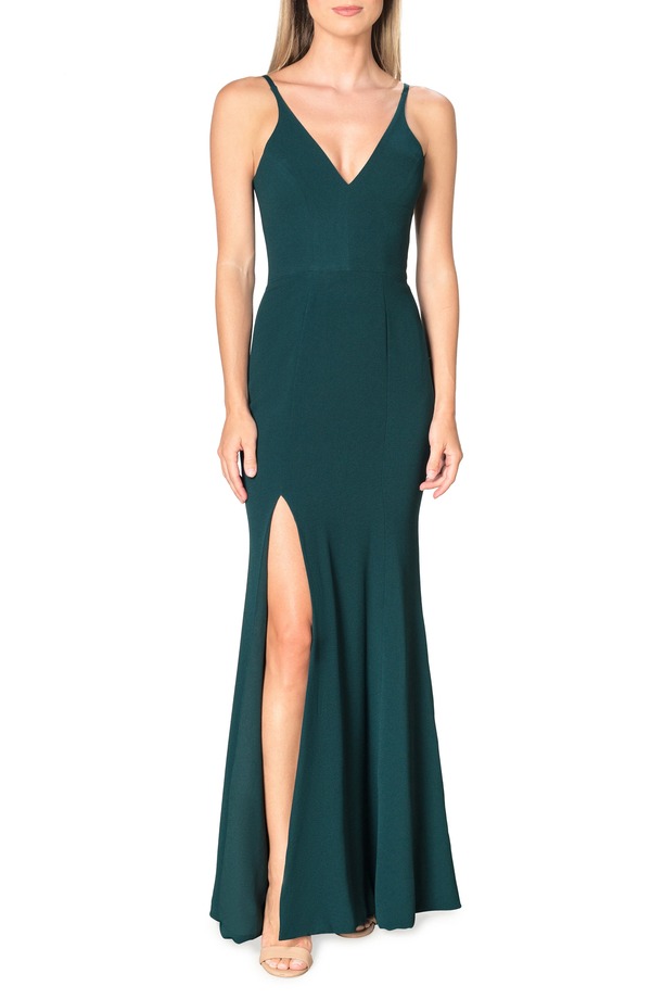 ドレスザポプレーション レディース トップス ワンピース クレープ Dress the Population Irislit Crepe Gownew Pine