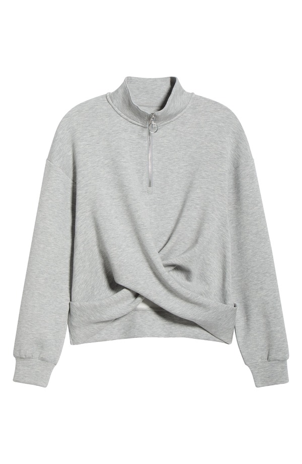エムピージー レディース アウター パーカー・スウェット ハーフジップ MPG Dreamweave Crossover Quarter Zip Heather Concrete ヘザー｜ReVida 店