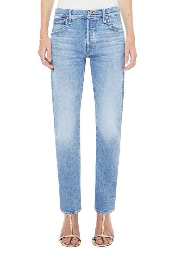 マザー レディース ボトムス デニムパンツ ストレート ジーンズ MOTHER Hiker Hover Mid Rise Slim Straight Leg Jeans Baubles And Trinkets