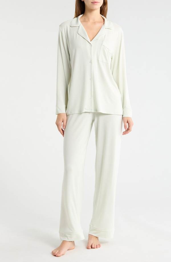 エバージェイ レディース アンダーウェア ナイトウェア Eberjey Gisele Long Pajamaseafoam/ Ivory アイボリー