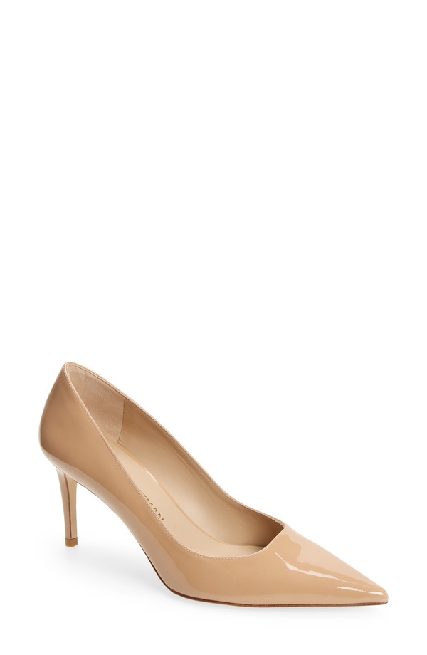 スチュアート ワイツマン レディース シューズ 踵 Stuart Weitzman Stuart Power 75 Pointed Toe Pump Adobe