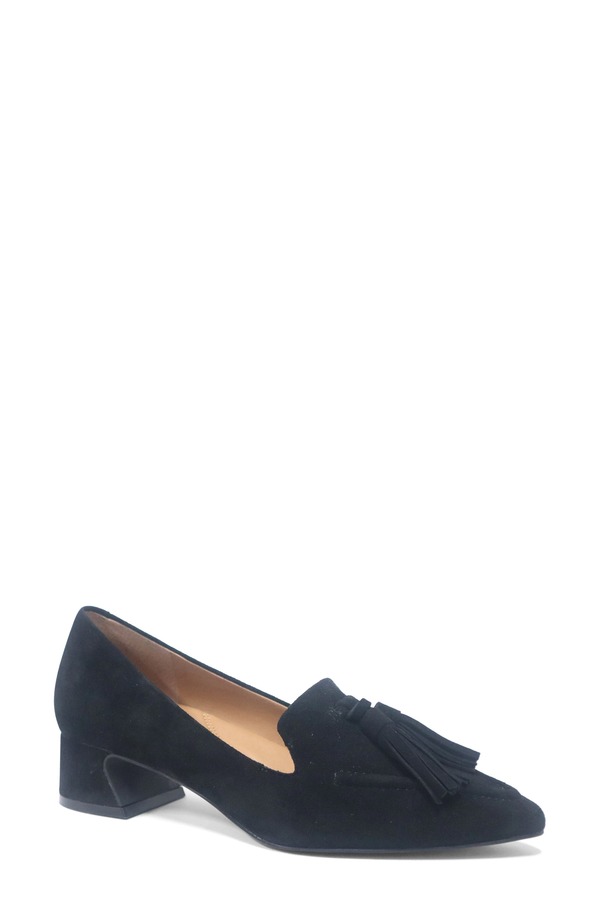 ジェントルソウルズ レディース シューズ ヒール Gentle Souls Glova Tassel Pump Black Suede ブラック｜ReVida 店