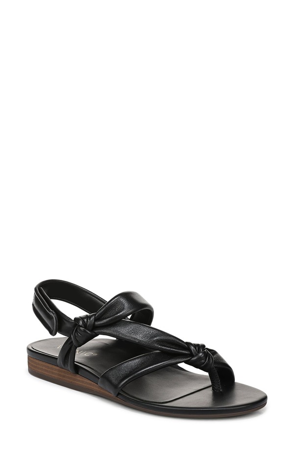 バイオニック レディース シューズ ヒール サンダル Vionic Geneva Strappy Sandal Black Leather ブラック|ReVida 店
