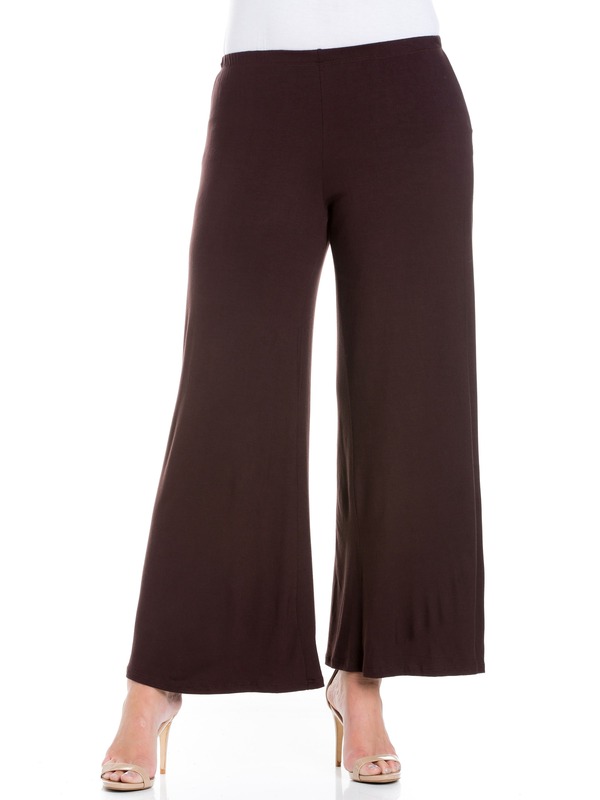 24 セブンコンフォート レディース ボトムス レギンス フレア パンツ 24seven Comfort Apparelastic Waist Flared Leg Palazzo Pants Brown ブラウン 13,460円