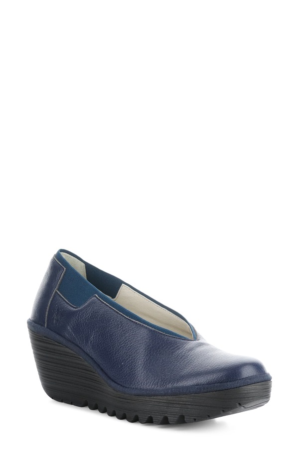 飛球英国の首都 レディース シューズ 踵 Fly London Yoza Wedge Ballet Shoe Ocean Mousse