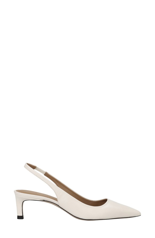主任者 レディース シューズ 踵 BOSS Janet Slingback Pointed Toe Pump Open White 白いこと