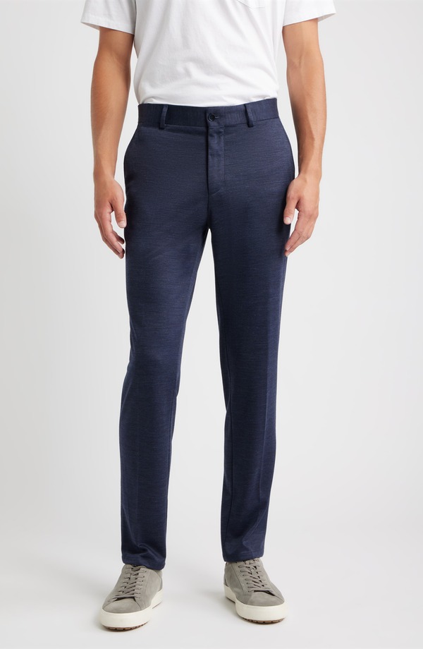 ブガッチ メンズ ボトムス カジュアルパンツ ウール ニット Bugatchi Flat Front Knit Wool Blend Chinos Navy ネイビー 43,080円