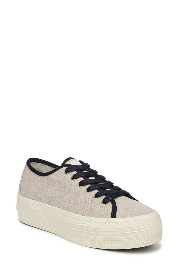 ヴェロニカ ベアード レディース シューズ スニーカー プラットフォーム Veronica Beard Truett Platform Sneaker Sand/ Navy ネイビー｜ReVida 店 46,680円