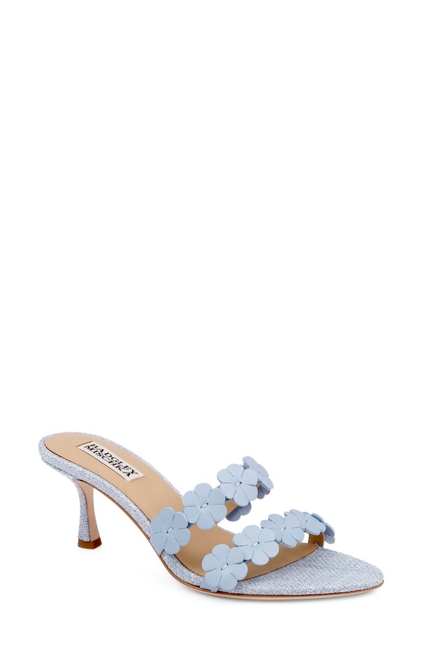 バッドグレイミッシカ レディース シューズ 踵 サンダル Badgley Mischka Collection Watertown Pointed Toe Slide Sandal Aqua Leather アクア