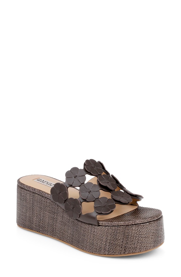 バッドグレイミッシカ レディース シューズ サンダル プラットフォーム Badgley Mischka Collection Wendall Platform Wedge Slide Sandal Brown Leather ブラウン 46,080円