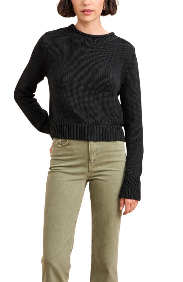 ラ リーニュ レディース アウター パーカー・スウェット ミニ プルオーバー La Ligne Solid Mini Marina Sweater Black 黒いこと