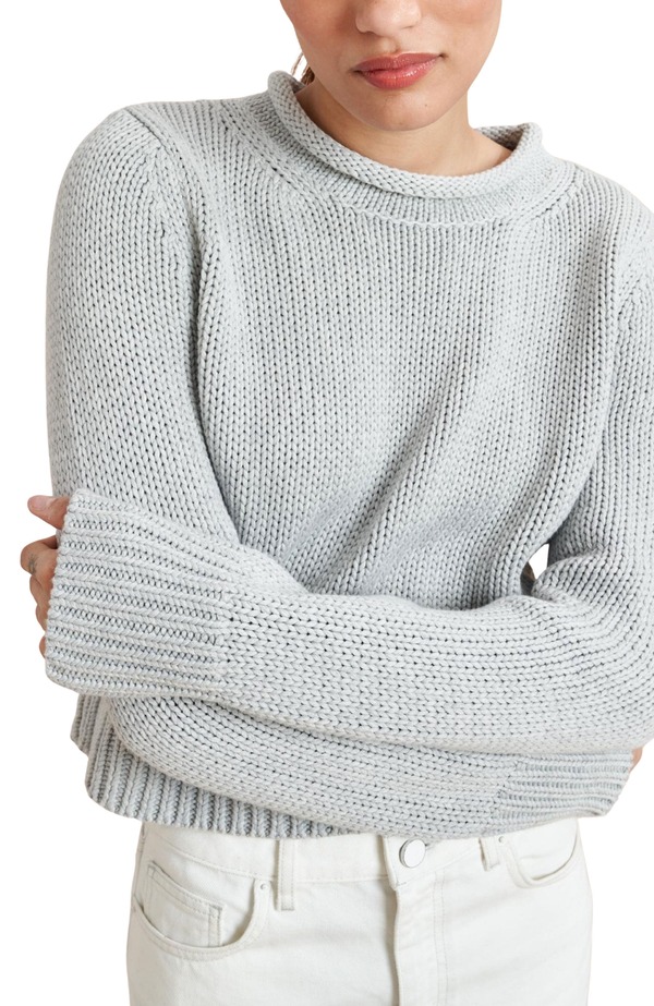 ラ リーニュ レディース アウター パーカー・スウェット ミニ プルオーバー La Ligne Solid Mini Marina Sweater Grey 薄墨色