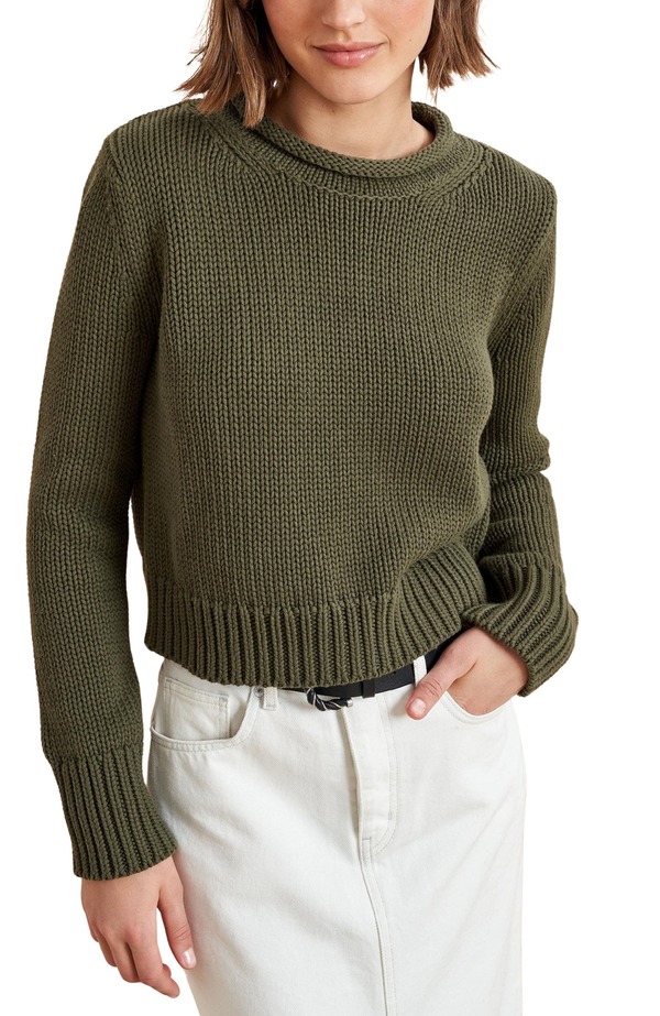 ラ リーニュ レディース アウター パーカー・スウェット ミニ プルオーバー La Ligne Solid Mini Marina Sweater Olive オリーブ